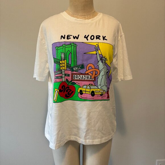 Zara New York Colorful Women's Graphic Tee - Picture 1 of 8
